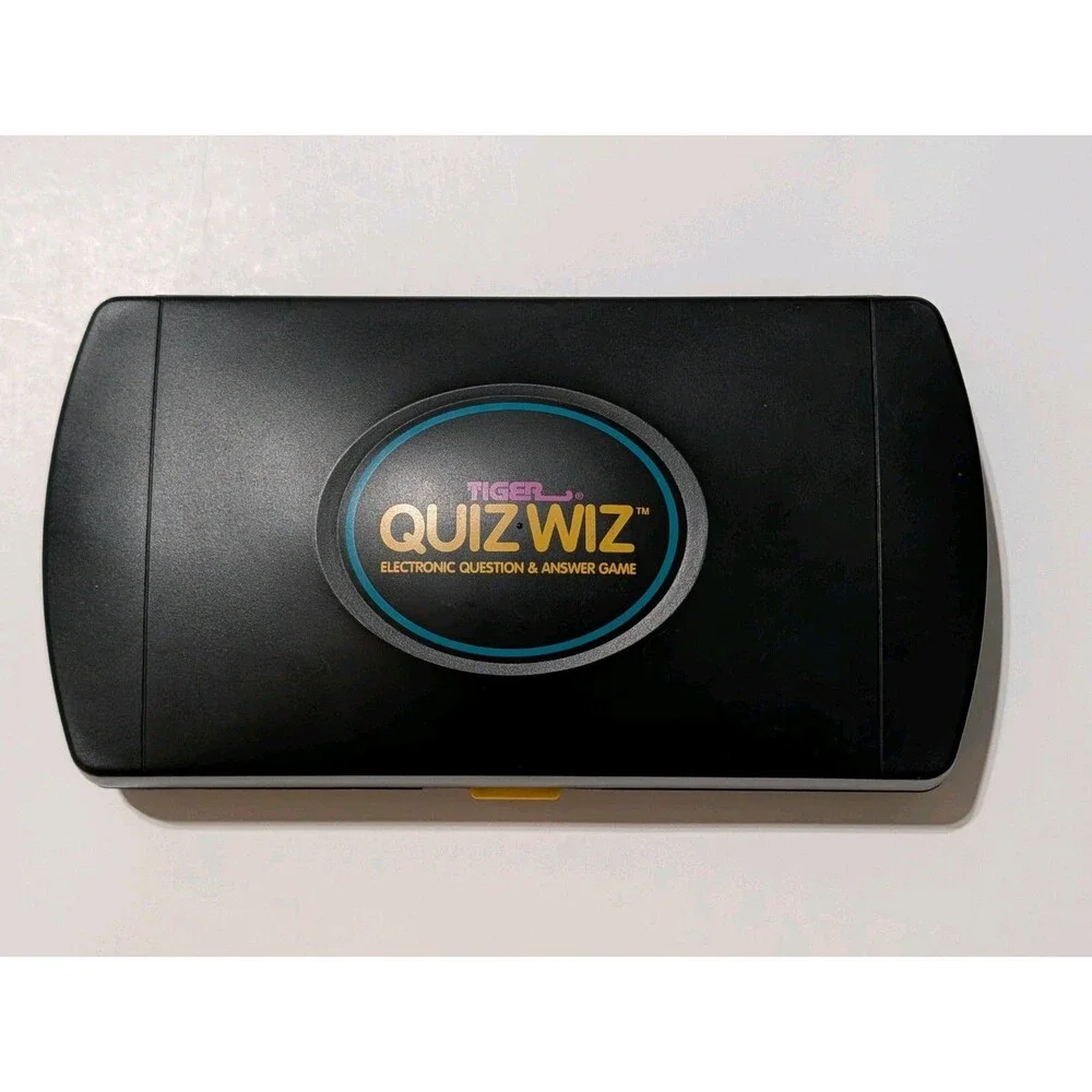 Vintage Tiger Quiz Wiz Handheld Console Lot w/ 2 New Sealed Cartridges #40 #49